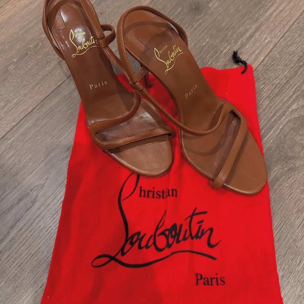 Christian Louboutin Brown Strappy Sandals